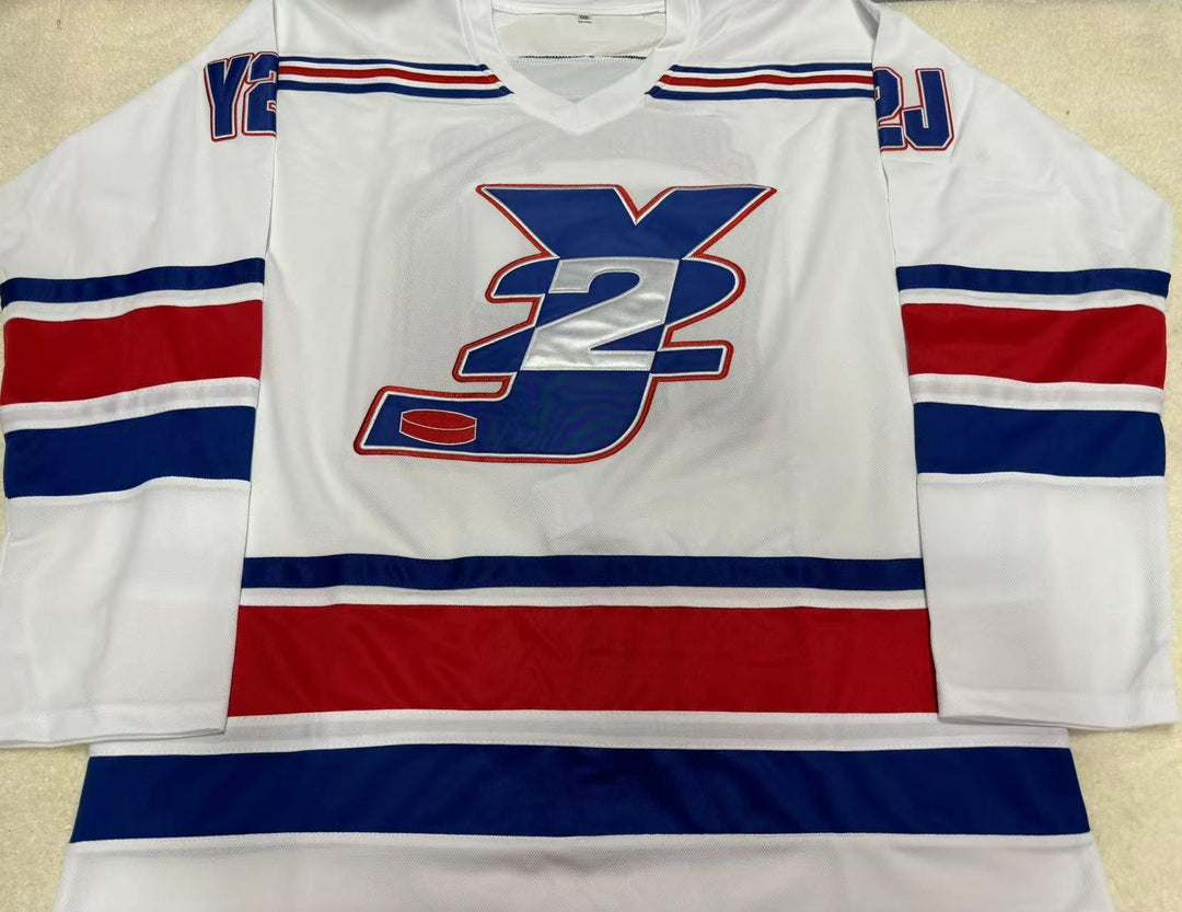 Custom Any Name Number CHRIS JERICHO Y2J WHITE HOCKEY JERSEY Top Stitched S-6XL