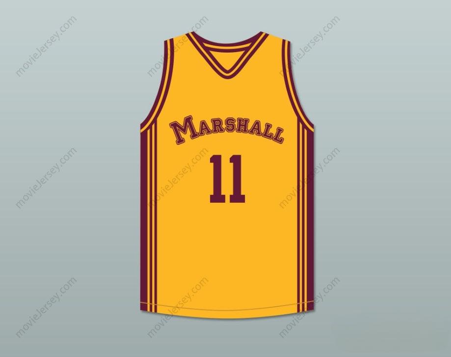 CUSTOM ANY Name Number ARTHUR AGEE 11 JOHN MARSHALL METROPOLITAN HIGH SCHOOL COMMANDOS YELLOW BASKETBALL JERSEY Top Stitched S-6XL
