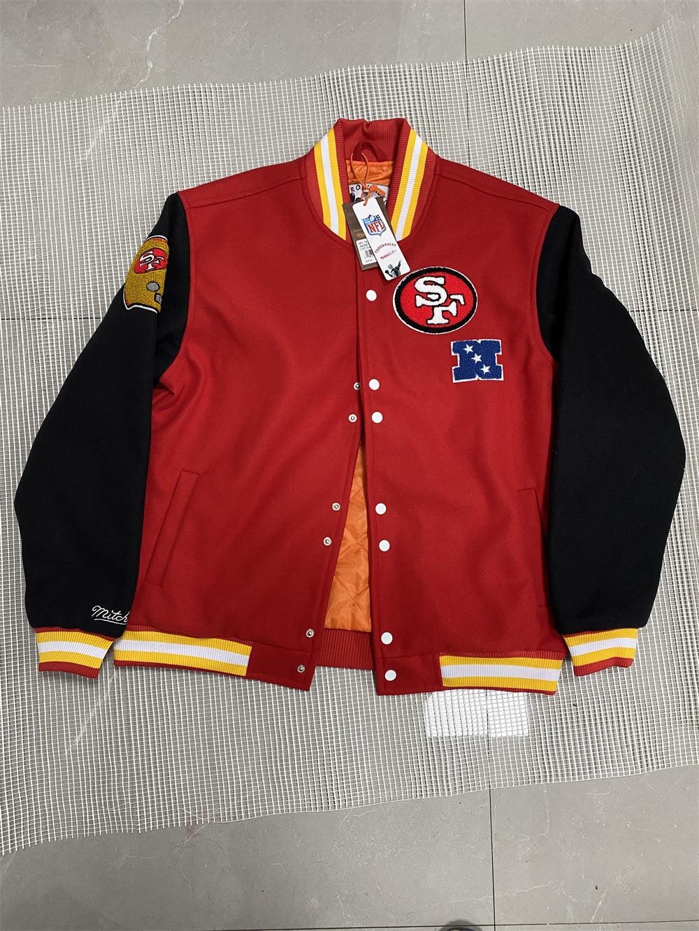 College Jacket Men’s San Francisco 49ers Team Legacy Varsity Jacket Red/black