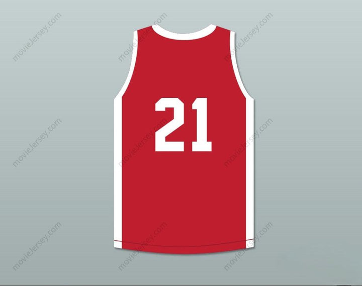CUSTOM ANY Name Number ALFREDRICK HUGHES 21 PUSH EXCEL PRO BASKETBALL CLASSIC RED BASKETBALL JERSEY 1985 CHARITY EVENT Top Stitched S-6XL