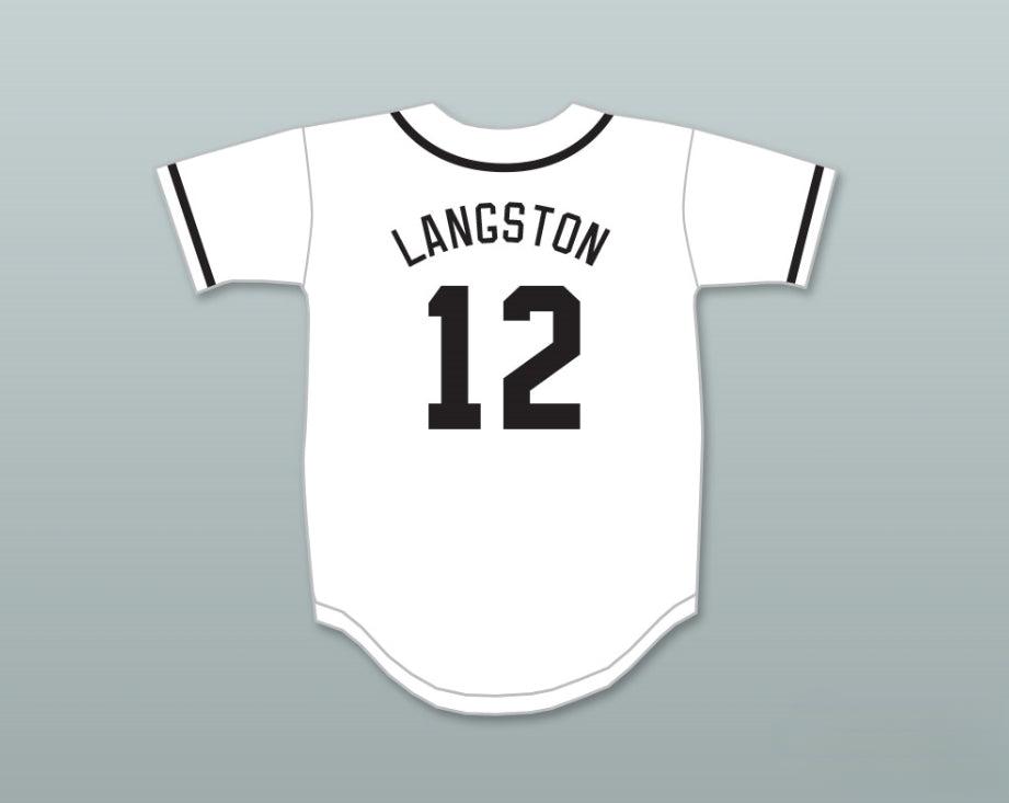 Custom Any Name Number MARK LANGSTON 12 SALAMANDERS BASEBALL JERSEY 1ST ANNUAL ROCK N' JOCK DIAMOND DERBY Top Stitched S-6XL