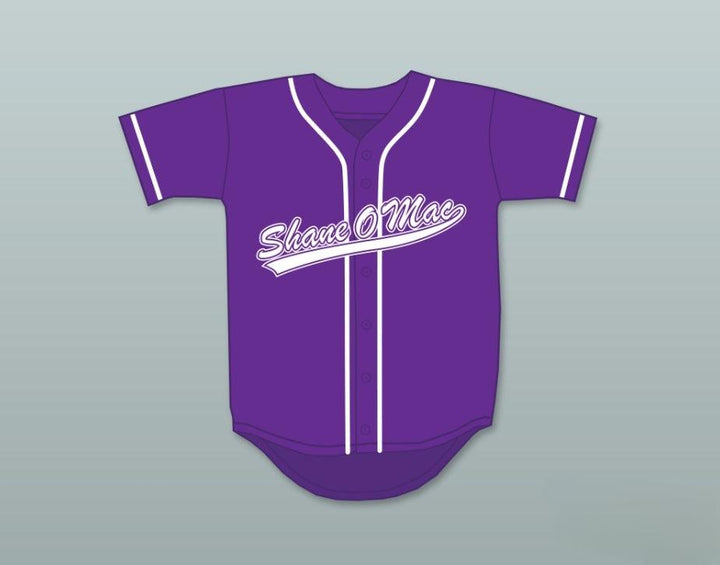 Custom Any Name Number S MCMAHON THE MONEY 33 PURPLE BUTTON DOWN BASEBALL JERSEY Top Stitched S-6XL
