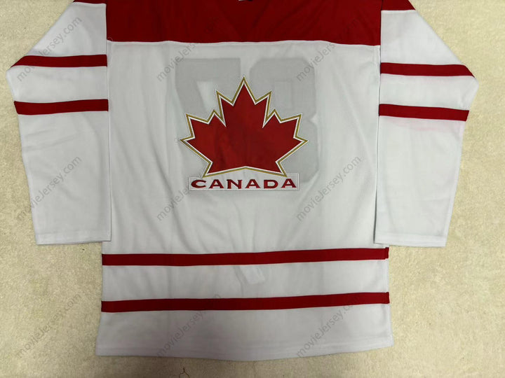 Custom Any Name Number SIDNEY CROSBY 87 CANADA WHITE HOCKEY JERSEY Top Stitched S-6XL