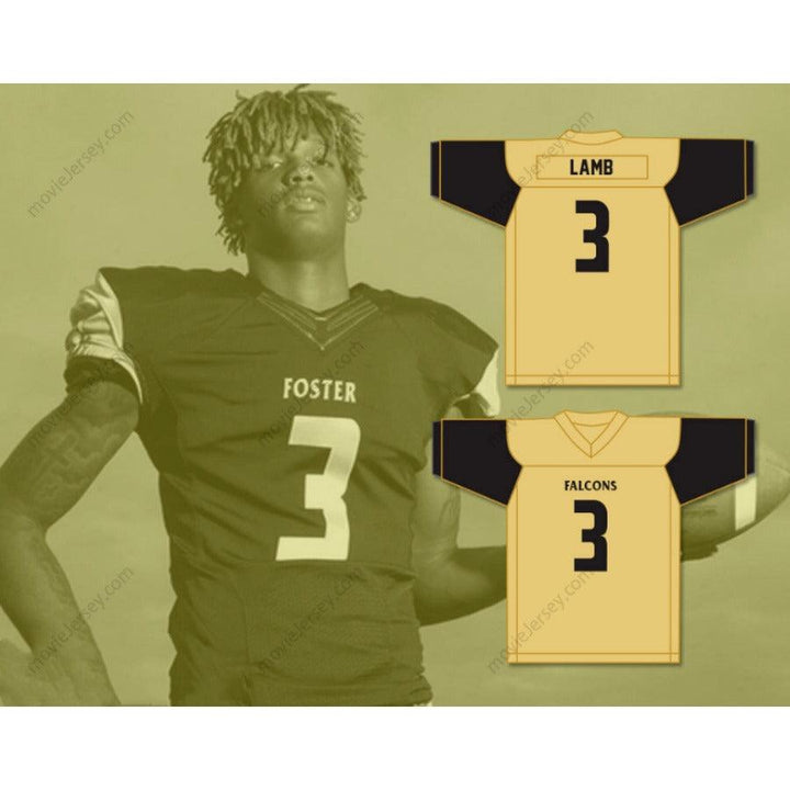 CUSTOM ANY Name Number CEEDEE LAMB 3 FOSTER HIGH SCHOOL FALCONS Football Jersey Top Stitched S-6XL