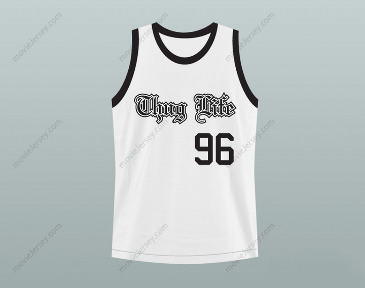 CUSTOM ANY Name Number THUG LIFE 2PAC SHAKUR WHITE BASKETBALL JERSEY ANY NUMBER OR PLAYER Top Stitched S-6XL