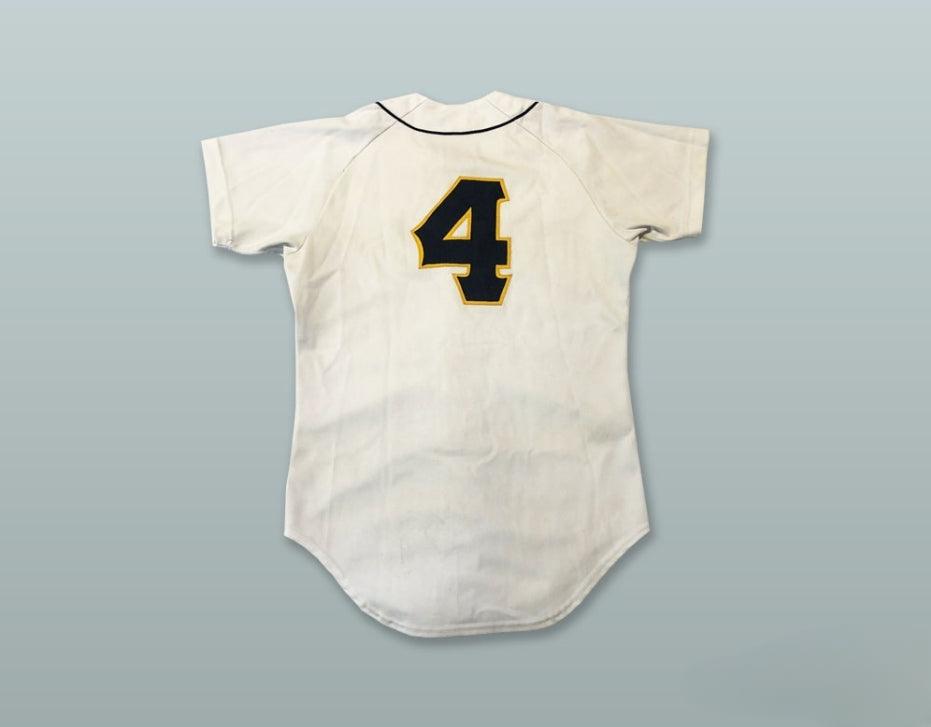 Custom Any Name Number LATE NIGHT WITH DAVID LETTERMAN 4 WHITE BASEBALL JERSEY Top Stitched S-6XL