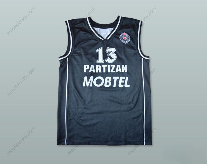 CUSTOM ANY Name Number MILOS VUJANIC 13 KK PARTIZAN BELGRADE BASKETBALL JERSEY  Top Stitched S-6XL