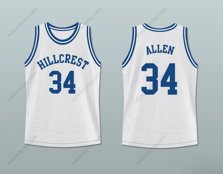 CUSTOM ANY Name Number RAY ALLEN 34 HILLCREST HIGH SCHOOL BASKETBALL JERSEY Top Stitched S-6XL