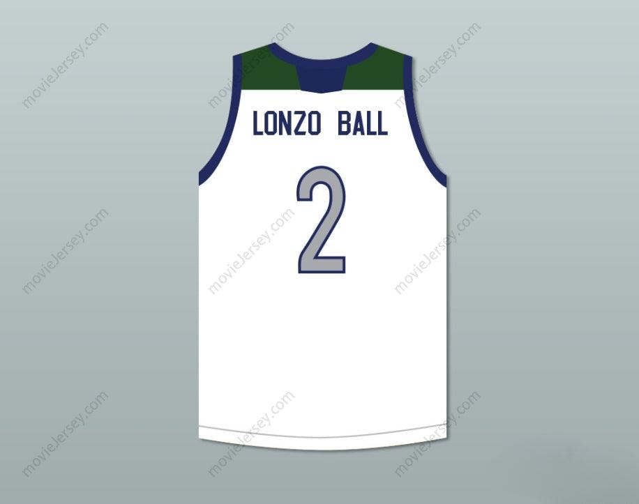 CUSTOM ANY Name Number LONZO BALL 2 CHINO HILLS HUSKIES WHITE BASKETBALL JERSEY WITH PATCH Top Stitched S-6XL