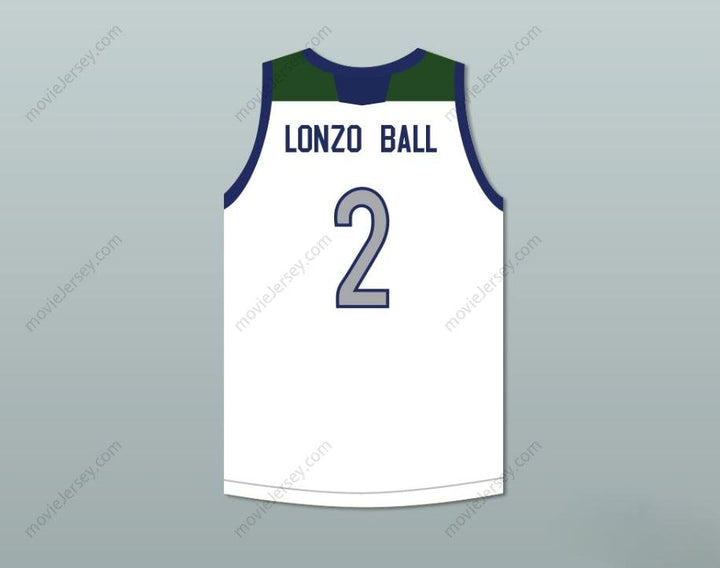 CUSTOM ANY Name Number LONZO BALL 2 CHINO HILLS HUSKIES WHITE BASKETBALL JERSEY WITH PATCH Top Stitched S-6XL