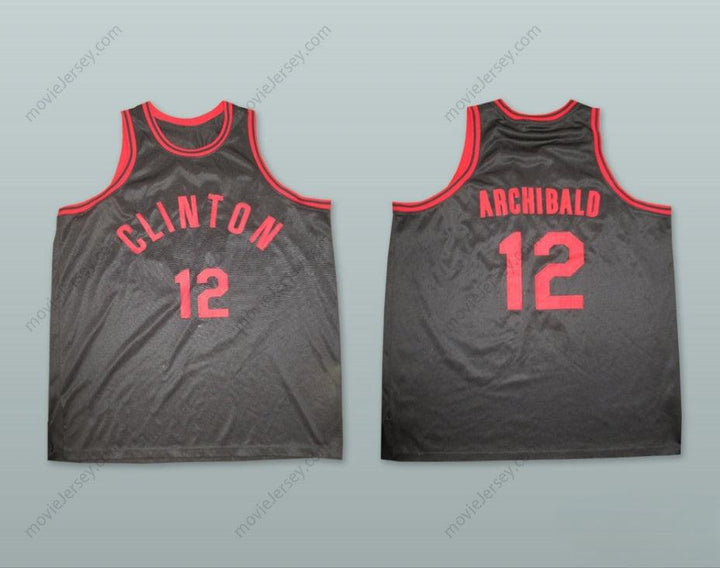 CUSTOM ANY Name Number TINY ARCHIBALD 12 CLINTON HIGH SCHOOL BASKETBALL JERSEY Top Stitched S-6XL