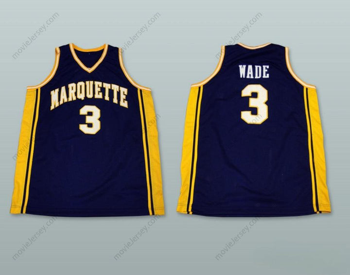 CUSTOM ANY Name Number DWYANE WADE 3 MARQUETTE BASKETBALL JERSEY Top Stitched S-6XL