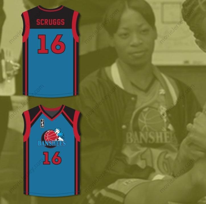 CUSTOM ANY Name Number ITORO COLEMAN DEBBIE SCRUGGS 16 CHARLOTTE BANSHEES AWAY BASKETBALL JERSEY WITH WUBA PATCH JUWANNA MANN Top Stitched S-6XL