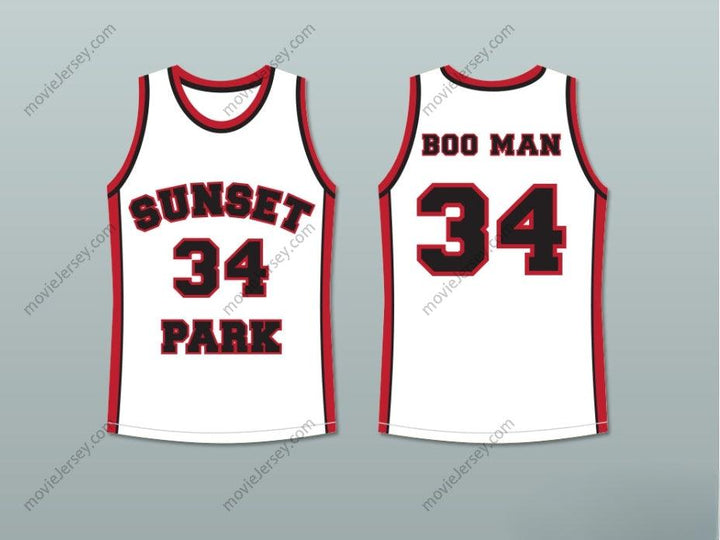CUSTOM ANY Name Number GUY TORRY BOO MAN 34 SUNSET PARK WHITE BASKETBALL JERSEY Top Stitched S-6XL