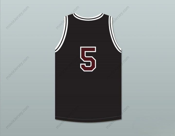 CUSTOM ANY Name Number HAKIM 5  HIGH SCHOOL BLACK BASKETBALL JERSEY Top Stitched S-6XL