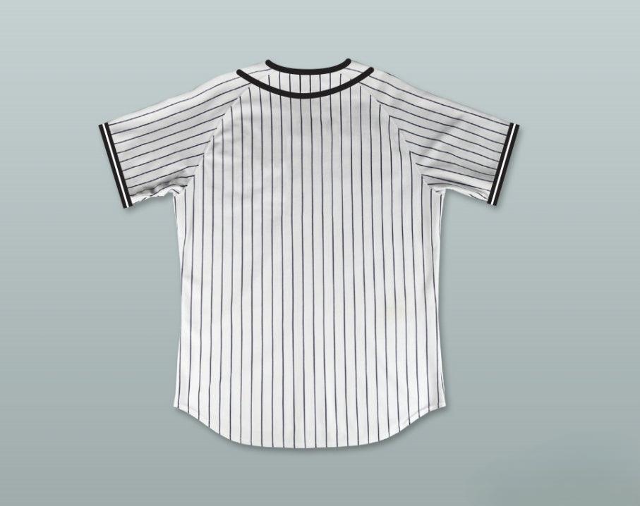 Custom Any Name Number TWILIGHT EDWARD CULLEN WHITE PINSTRIPED BASEBALL JERSEY Top Stitched S-6XL