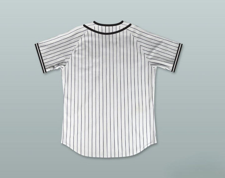 Custom Any Name Number TWILIGHT EDWARD CULLEN WHITE PINSTRIPED BASEBALL JERSEY Top Stitched S-6XL