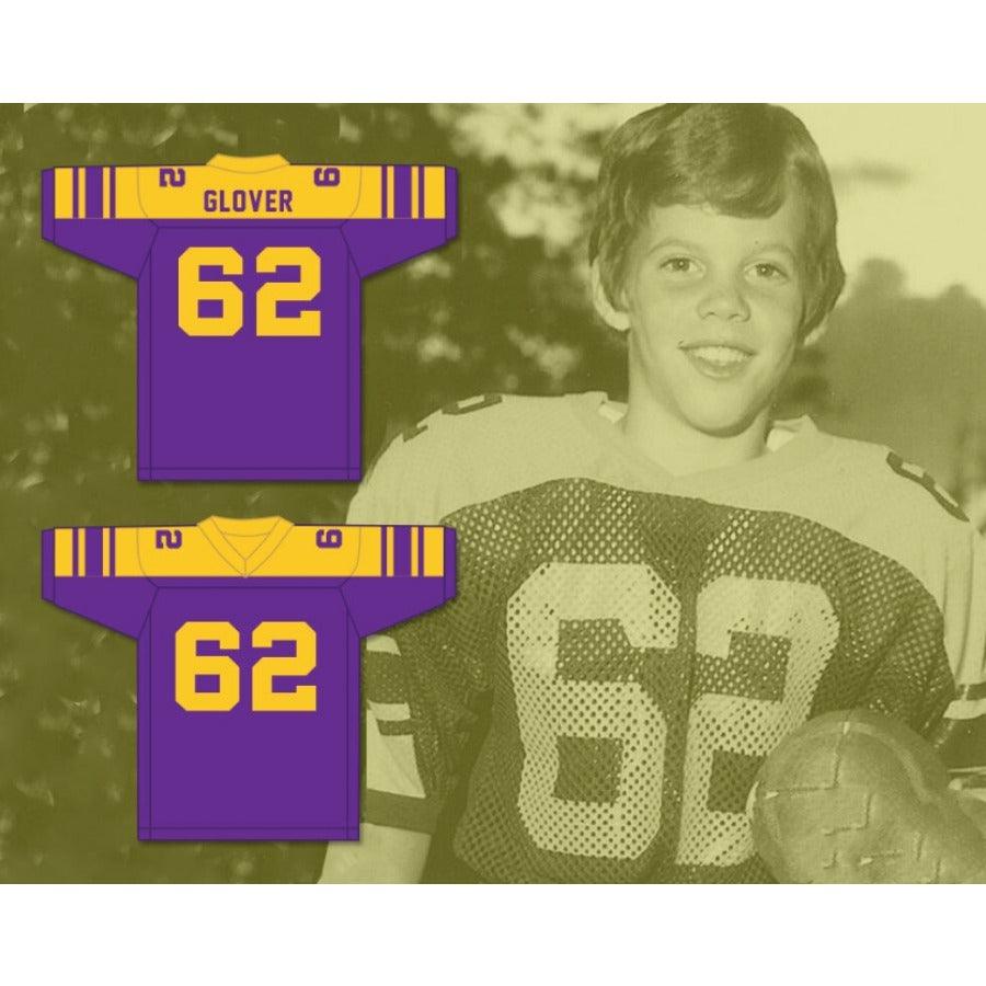 CUSTOM ANY Name Number STEPHEN GLOVER 62 YOUTH LEAGUE PURPLE Football Jersey Top Stitched S-6XL
