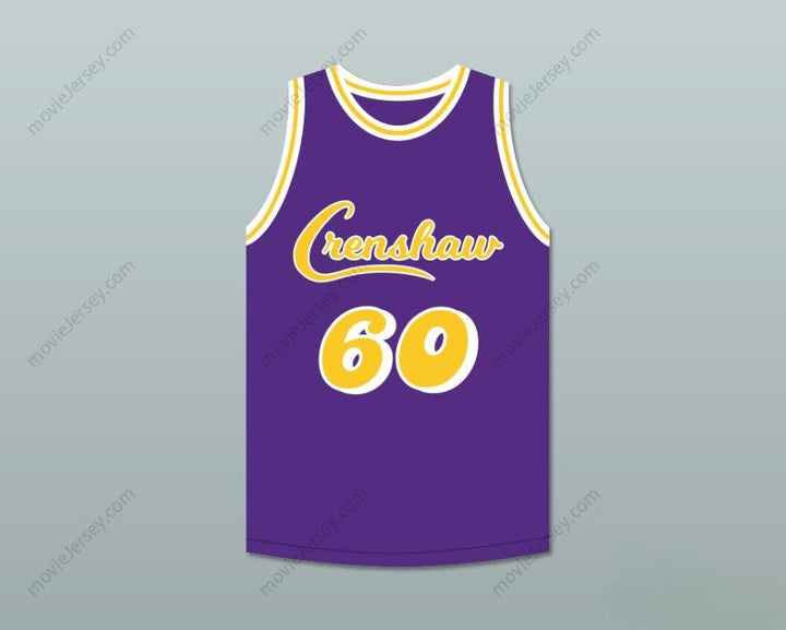 CUSTOM ANY Name Number NIPSEY HUSSLE 60 CRENSHAW PURPLE BASKETBALL JERSEY 2 Top Stitched S-6XL