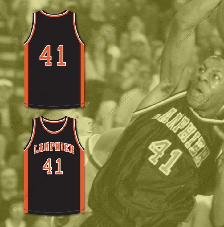 CUSTOM ANY Name Number ANDRE IGUODALA 41 LANPHIER HIGH SCHOOL LIONS BLACK BASKETBALL JERSEY 3 Top Stitched S-6XL