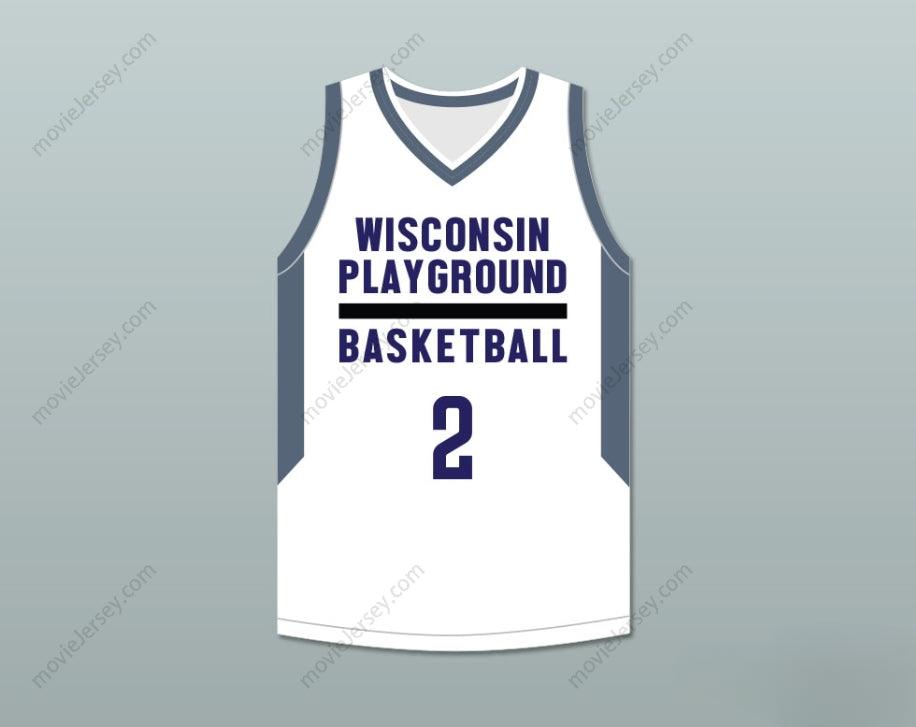 CUSTOM ANY Name Number PLAYER 2  PLAYGROUND BASKETBALL WHITE BASKETBALL JERSEY Top Stitched S-6XL