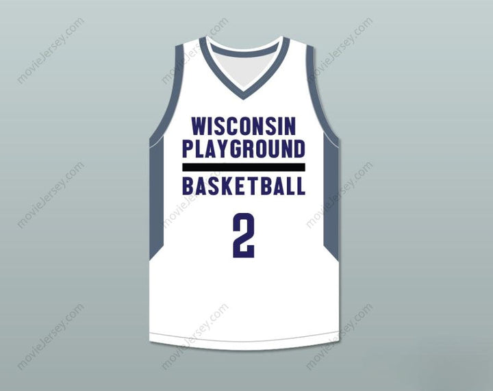 CUSTOM ANY Name Number PLAYER 2  PLAYGROUND BASKETBALL WHITE BASKETBALL JERSEY Top Stitched S-6XL