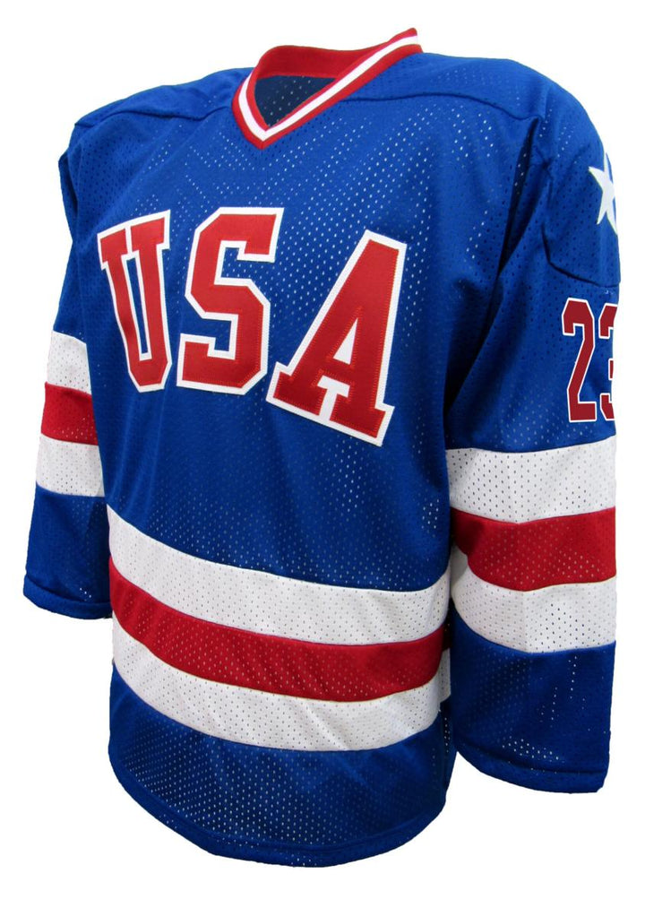 Custom 1980 MIRACLE ON ICE TEAM USA DAVE CHRISTIAN 23 HOCKEY JERSEY