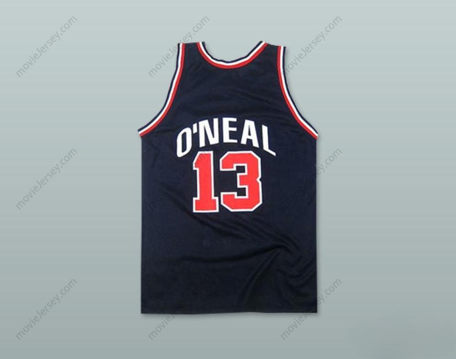 CUSTOM ANY Name Number SHAQUILLE O'NEAL 13 USA AWAY BASKETBALL JERSEY Top Stitched S-6XL