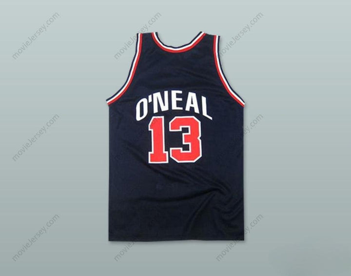 CUSTOM ANY Name Number SHAQUILLE O'NEAL 13 USA AWAY BASKETBALL JERSEY Top Stitched S-6XL
