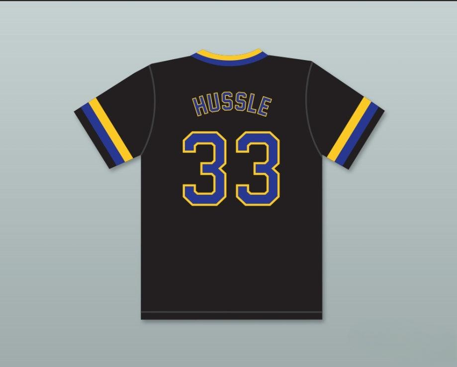 Custom Any Name Number NIPSEY HUSSLE 33 CRENSHAW HIGH SCHOOL BLACK BASEBALL JERSEY Top Stitched S-6XL