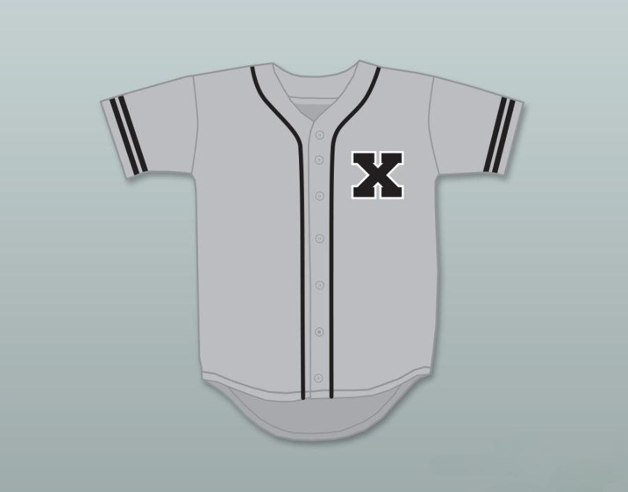 Custom Any Name Number MALCOLM X GRAY BASEBALL JERSEY Top Stitched S-6XL