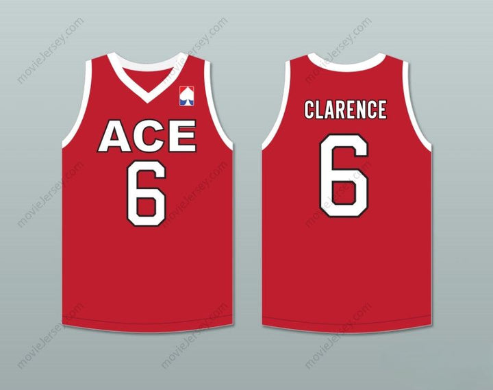 CUSTOM ANY Name Number CLARENCE 6 ACE FAMILY CHARITY RED BASKETBALL JERSEY Top Stitched S-6XL