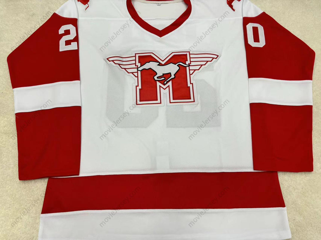 Custom Any Name Number KEANU REEVES HEAVER 20 HAMILTON MUSTANGS HOCKEY JERSEY YOUNGBLOOD MOVIE Stitched Top Stitched S-6XL