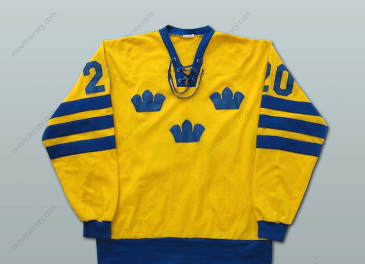 Custom Any Name Number Anders Hedberg Team Sweden Hockey Jersey Top Stitched S-6XL