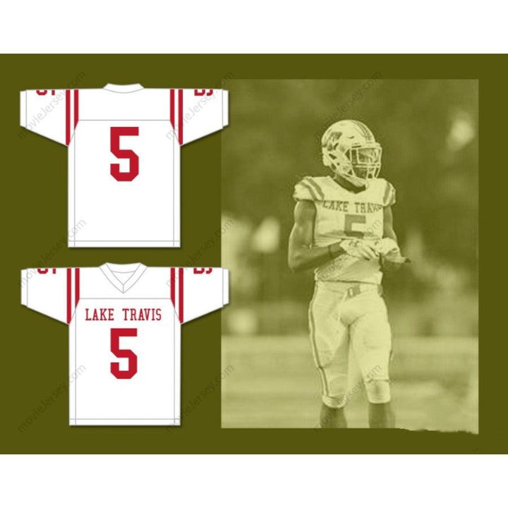 CUSTOM ANY Name Number GARRETT WILSON 5 LAKE TRAVIS HIGH SCHOOL CAVALIERS Football Jersey Top Stitched S-6XL