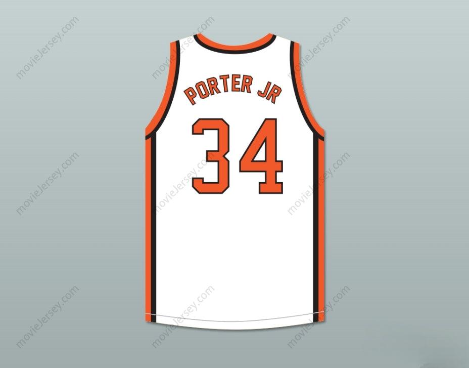 CUSTOM ANY Name Number OTTO PORTER JR. 34 SCOTT COUNTY CENTRAL HIGH SCHOOL BRAVES WHITE BASKETBALL JERSEY 2 Top Stitched S-6XL