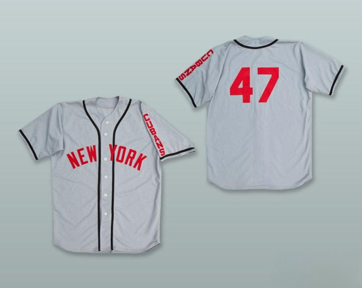 Custom Any Name Number   CUBANS 47 NEGRO LEAGUE GRAY BASEBALL JERSEY Top Stitched S-6XL