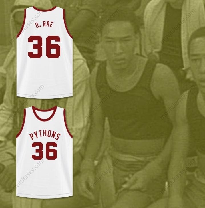 CUSTOM ANY Name Number BENNY RAE 36  PYTHONS BASKETBALL JERSEY THE FISH THAT SAVED  Top Stitched S-6XL