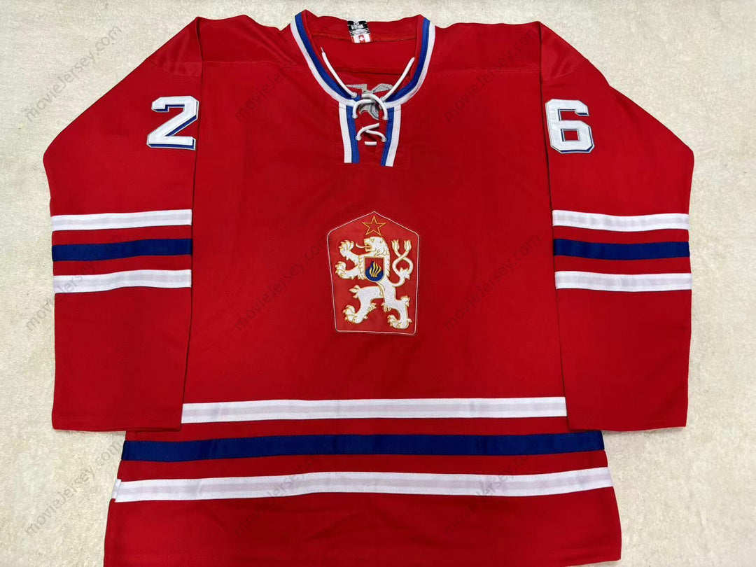 Custom Any Name Number PETER STASTNY CZECHOSLOVAKIA HOCKEY JERSEY Top Stitched S-6XL
