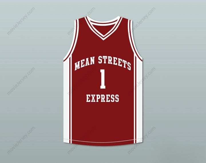CUSTOM ANY Name Number DERRICK ROSE 1 MEAN STREETS EXPRESS MAROON BASKETBALL JERSEY AAU Top Stitched S-6XL