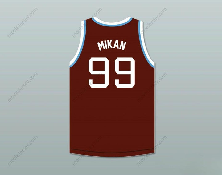 CUSTOM ANY Name Number GEORGE MIKAN 99 JOLIET CATHOLIC HIGH SCHOOL HILLTOPPERS BROWN BASKETBALL JERSEY 2 Top Stitched S-6XL