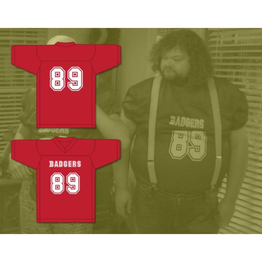 CUSTOM ANY Name Number FAT JACK 89 PUTNAM BADGERS HIGH SCHOOL RED Football Jersey Top Stitched S-6XL