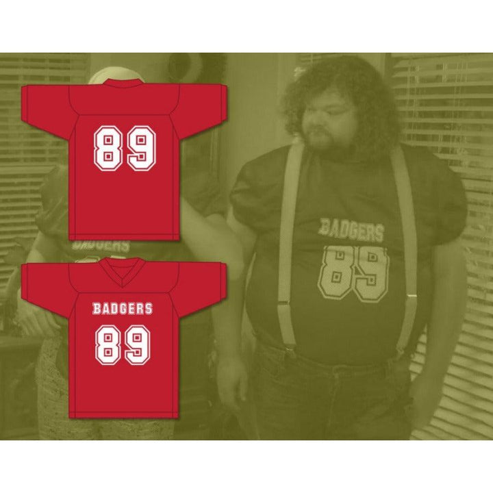CUSTOM ANY Name Number FAT JACK 89 PUTNAM BADGERS HIGH SCHOOL RED Football Jersey Top Stitched S-6XL