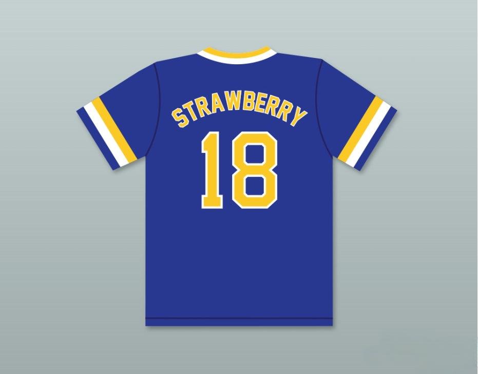 Custom Any Name Number DARRYL STRAWBERRY 18 CRENSHAW HIGH SCHOOL COUGARS BLUE BASEBALL JERSEY Top Stitched S-6XL