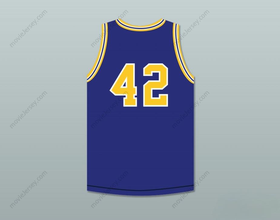 CUSTOM ANY Name Number AL HORFORD 42 GRAND LEDGE HIGH SCHOOL COMETS NAVY BLUE BASKETBALL JERSEY 1 Top Stitched S-6XL