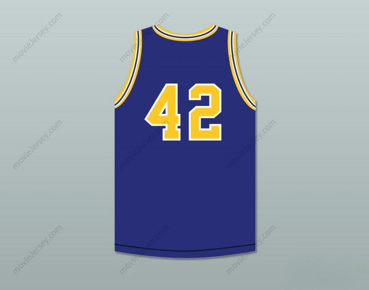 CUSTOM ANY Name Number AL HORFORD 42 GRAND LEDGE HIGH SCHOOL COMETS NAVY BLUE BASKETBALL JERSEY 1 Top Stitched S-6XL