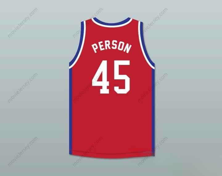 CUSTOM ANY Name Number CHUCK PERSON 45 LARRY'S GAME RED BASKETBALL JERSEY 1988 CHARITY EVENT Top Stitched S-6XL