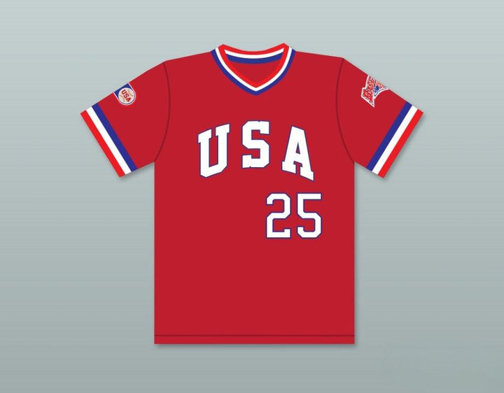Custom Any Name Number CORY SNYDER 25 1984 USA TEAM RED BASEBALL JERSEY Top Stitched S-6XL