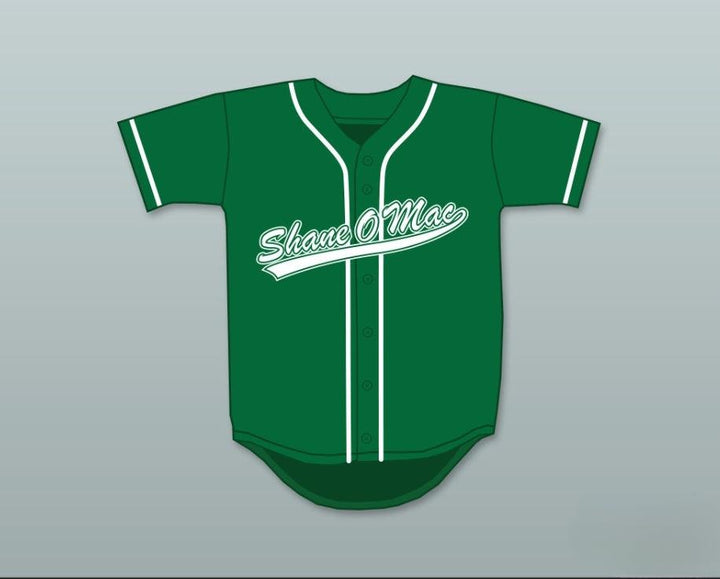 Custom Any Name Number S MCMAHON THE MONEY 33 GREEN BUTTON DOWN BASEBALL JERSEY Top Stitched S-6XL