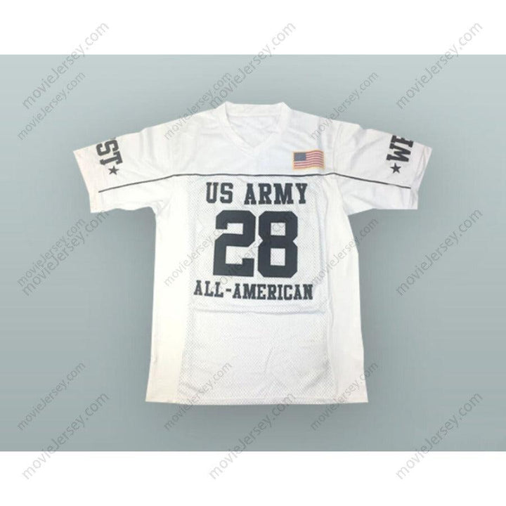 CUSTOM ANY Name Number ADRIAN PETERSON 28 U.S. ARMY HIGH SCHOOL ALL-AMERICAN WEST WHITE FOOTBALL JERSEY Top Stitched S-6XL